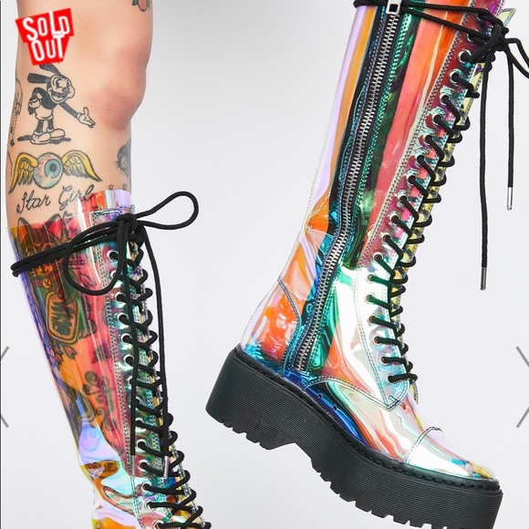 Dolls Kill Shoes Current Mood Size5 Cosmic Renegade Boot Dollskill